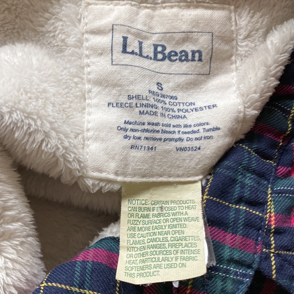 L.L.Bean Plaid Sherpa Lined Button Down Shacket/Shirt Jacket - Picture 8 of 8